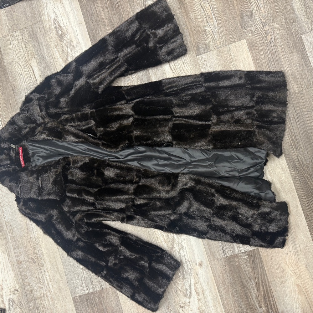 Kristen Blake Dark Faux Fur Jacket